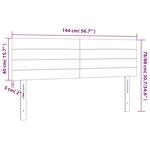 vidaXL Tête de lit à LED Noir 144x5x78/88 cm Tissu