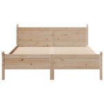 vidaXL Cadre de lit sans matelas 135x190 cm bois de pin massif