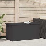 vidaXL Boîte de Rangement Extérieure Noir 100 x 50 5 x 50 cm Acier