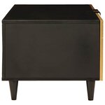 vidaXL Table basse Noir et or 80 x 50 x 40 cm