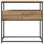vidaXL Table console avec tiroir chêne artisanal 75 x 40 x 75 cm