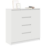 vidaXL Buffet avec tiroirs blanc 100 5x35x98 5 cm bois d'ingénierie