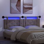 vidaXL Tête de lit suspendue Gris PU antique