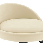 vidaXL Tabouret de bar Crème Velours
