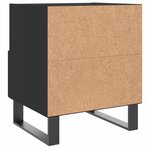 vidaXL Tables de chevet 2 Pièces noir 40x35x47 5 cm bois d’ingénierie