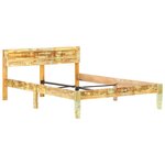 vidaXL Cadre de lit sans matelas Bois de récupération massif 120x200cm
