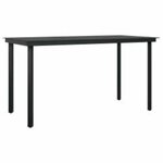 vidaXL Ensemble à manger de jardin et coussins 5 Pièces noir rotin verre