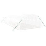 vidaXL Serre avec cadre en acier blanc 40 m² 10x4x2 m