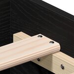 vidaXL Lit Noir Chêne 100x200 cm Bois d'ingénierie