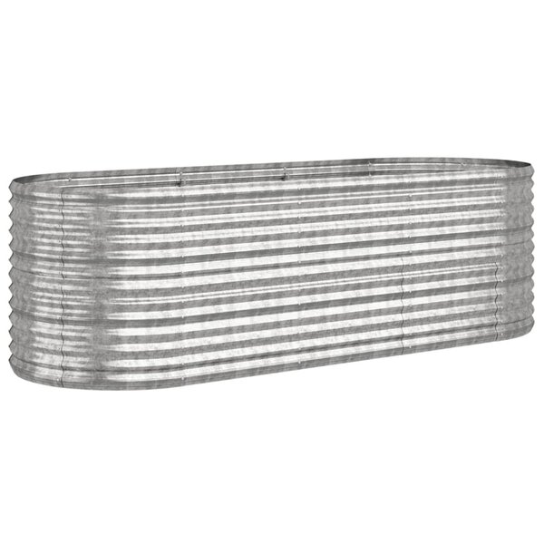 vidaXL Lit surélevé de jardin Acier galvanisé Argenté