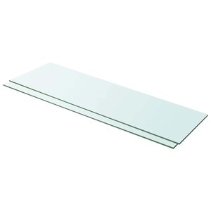vidaXL Panneaux d'étagère 2 Pièces Verre Transparent 100 x 30 cm