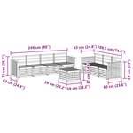 vidaXL Ensembles de canapés 8 pc Naturel Bois d'Acacia Massif
