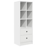 vidaXL Bureau avec rangement Bois aggloméré blanc