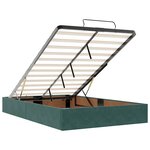 vidaXL Cadre de lit ottoman avec matelas vert foncé 120x200 cm velours