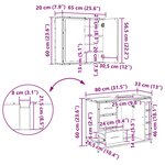vidaXL Ensemble de mobilier de salle de bain 2 Pièces chêne artisanal