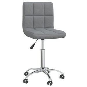 vidaXL Chaise pivotante de bureau Gris clair Tissu