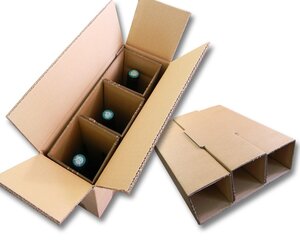 Lot de 5 cartons spécifiques pour expédier 3 bouteilles