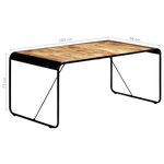 vidaXL Table de salle à manger 180x90x76 cm Bois de manguier brut