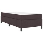 vidaXL Lit à ressorts Marron foncé 80 x 200 cm tissu