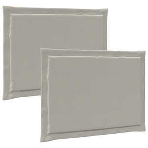 vidaXL Coussins de siège 2 pc Polyester Gris clair 47 x 36 x 2 cm
