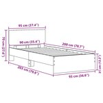vidaXL Cadre de lit Bois ancien 90 x 200 cm Bois d'ingénierie