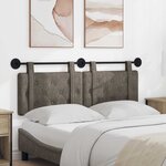 vidaXL Tête de lit suspendue Gris PU antique