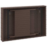 vidaXL Table d'appoint pliable marron 60x40x38 cm résine tressée