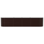 Bac surélevé marron vidaXL 400x80x81 cm en acier galvanisé