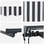 vidaXL Auvent rétractable électrique Anthracite et blanc 5 × 3 5 m