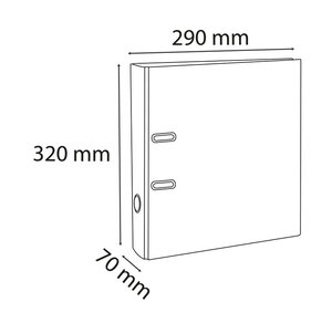 Classeur à levier EXP. PVC A4 D70 BORDEAUX x 50 EXACOMPTA