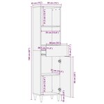 vidaXL Cabinet de salle de bain avec tiroir Blanc 38 x 33.5 x 160 cm