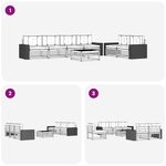 vidaXL Ensemble de canapés d'extérieur 7 pc Naturel et gris clair