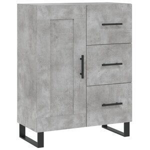 vidaXL Buffet gris béton 69 5x34x90 cm bois d'ingénierie