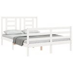vidaXL Cadre de lit sans matelas blanc 120x200 cm bois massif