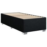 vidaXL Sommier à lattes de lit et matelas Noir 80x200 cm Tissu
