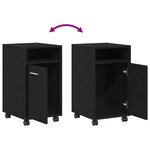 vidaXL Cabinet latéral sur roulettes Chêne noir 33 x 38 x 60 cm