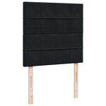 vidaXL Sommier à lattes de lit et matelas Noir 80x200 cm Velours