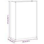 vidaXL Porte-parapluie avec stockage Noir 28 x 12 x 41 cm Acier