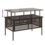 vidaXL Salon de jardin avec coussins 4 Pièces marron résine tressée verre