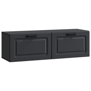 vidaXL Meuble TV mural Noir 98 x 31 x 30 cm Bois d'ingénierie