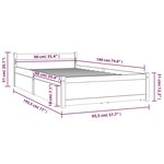 vidaXL Cadre de lit sans matelas avec tiroirs blanc