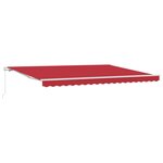 Auvent manuel rétractable vidaXL Rouge 450x300 cm