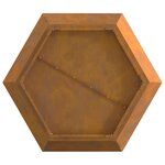 vidaXL Foyer Hexagonal 75x75x28 cm Acier Weathering