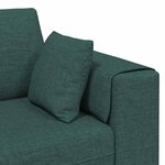 vidaXL Canapé avec coussin Vert foncé 250 x 77 x 76 cm tissu