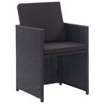 vidaXL Salon de jardin 13 Pièces avec coussins Résine tressée Noir
