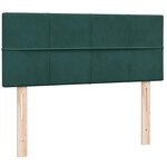 vidaXL Sommier à lattes de lit et matelas vert foncé 120x210cm velours