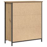 vidaXL Buffet en chêne artisanal 70x30x80 cm en bois d'ingénierie et acier