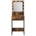 vidaXL Table de Toilette Chêne fumé 50 x 41 x 135 cm Bois d'ingénierie