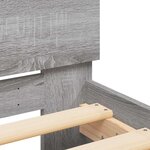 vidaXL Cadre de lit avec bandes LED Sonoma gris Bois d'ingénierie