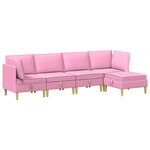 vidaXL Canapé modulaire avec rangement 5 pc Rose Tissu